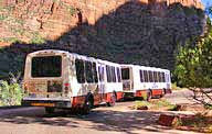 Zion Shuttle Bus - Zion National Park, Utah