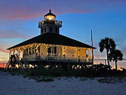 Port Boca Grande Lighthouse at Christmas